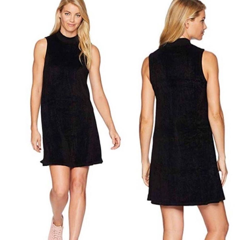 Michael Stars Women's Sz XS black vali swing mock neck dress